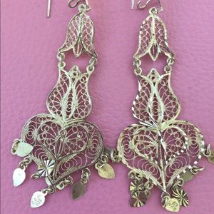 Silver earrings 💖❤️💖❤️💖❤️